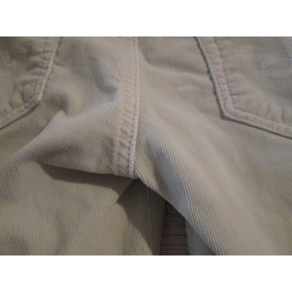 Ag Adriano Goldschmied  Corduroy the Stilt Cigarette Pants Size 26 Ivory Solid - Picture 9 of 9